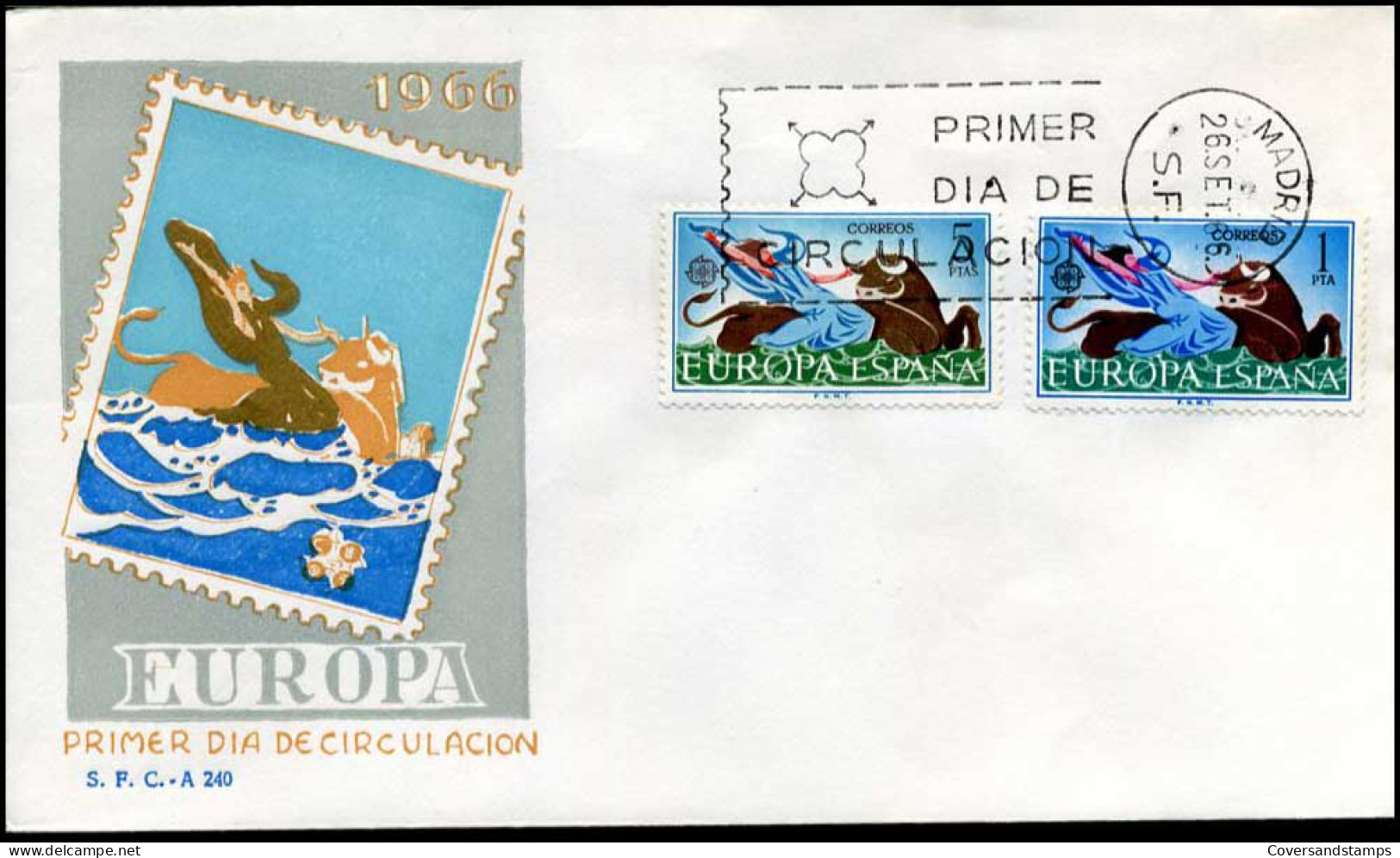 Spanje - FDC - Europa  CEPT - 1966