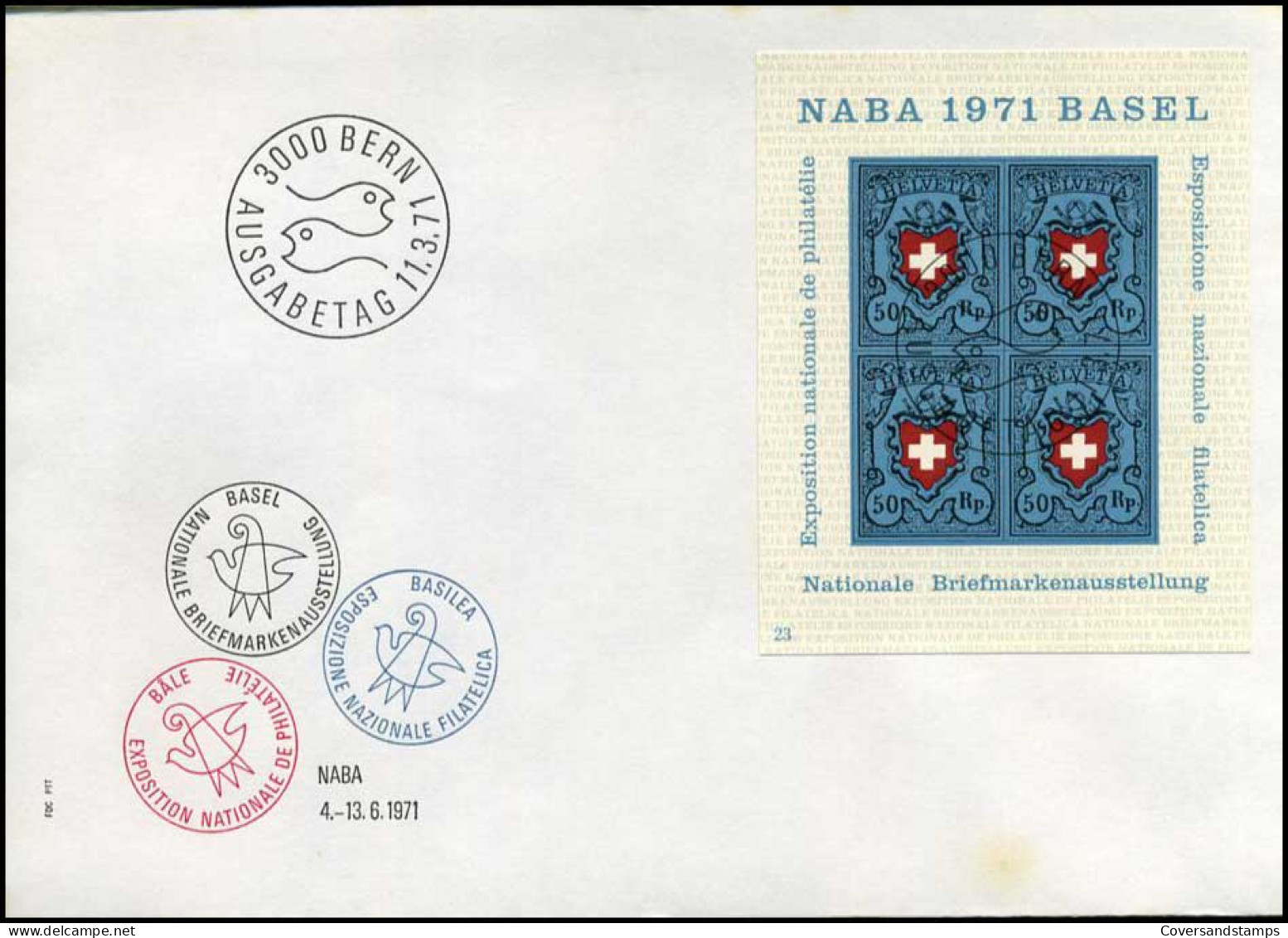 Zwitserland - FDC - NABA 1971 Basel - FDC