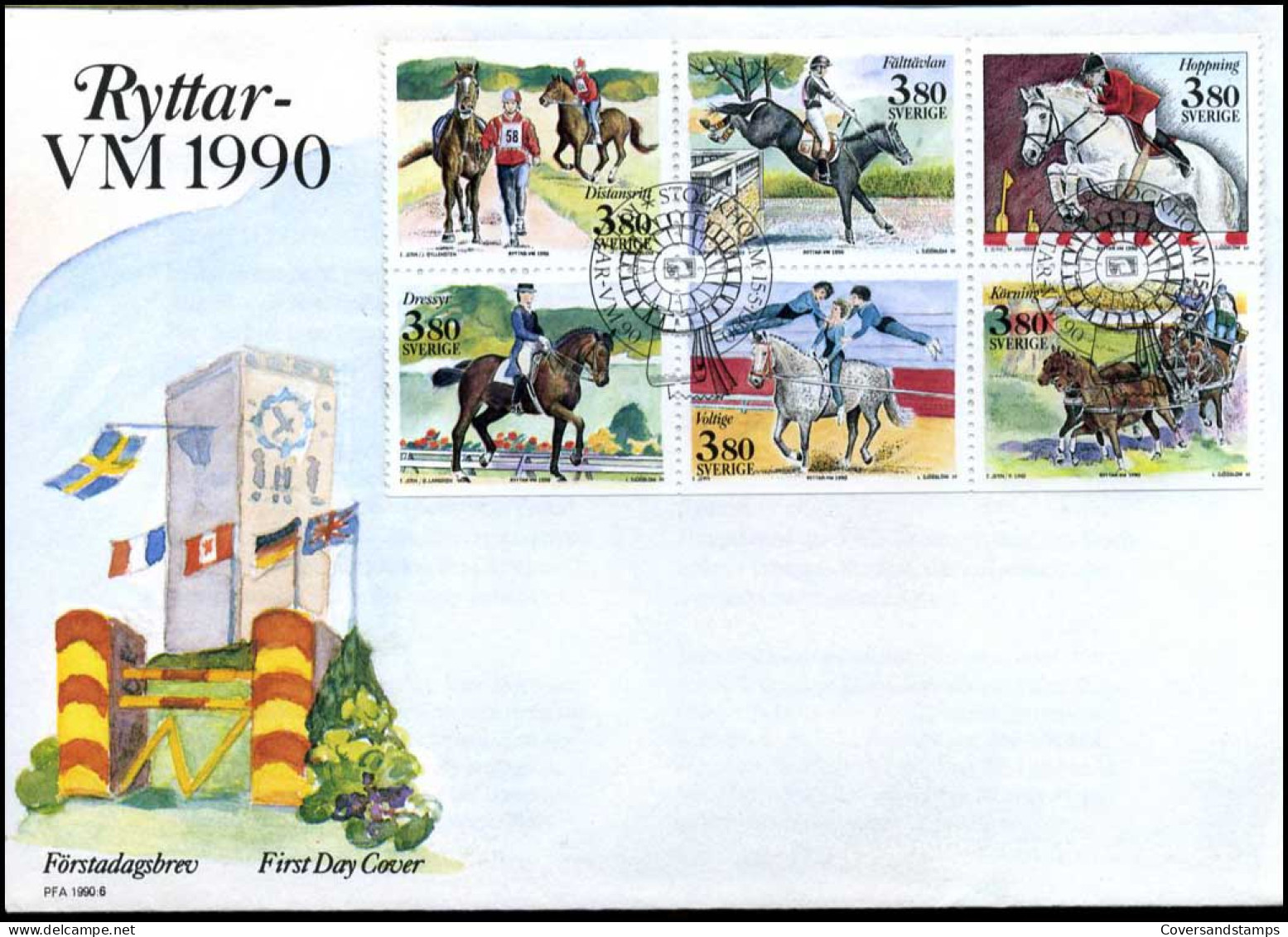 Zweden - FDC - Paarden - Chevaux