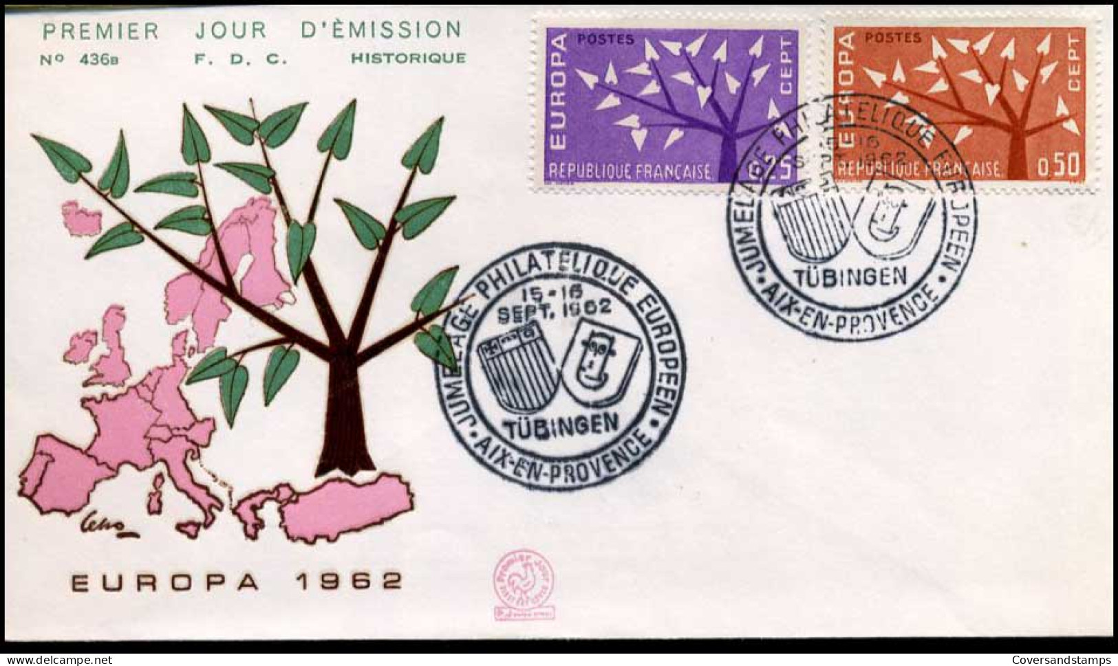 Frankrijk - FDC  - Europa CEPT - 1962