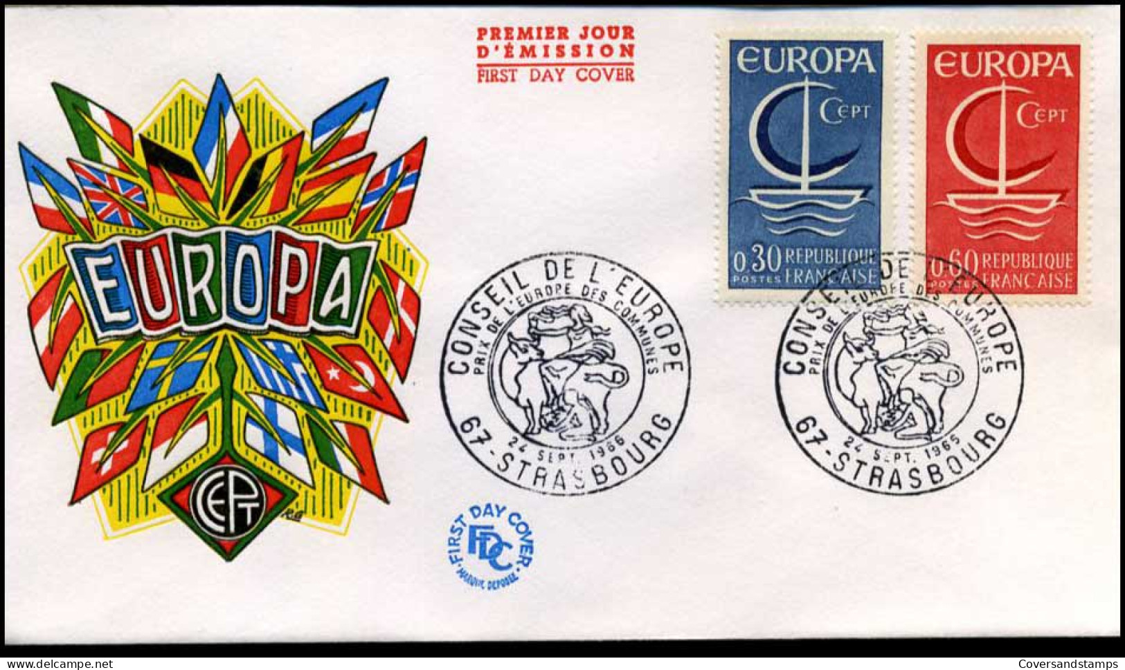Frankrijk - FDC - Europa CEPT - 1966