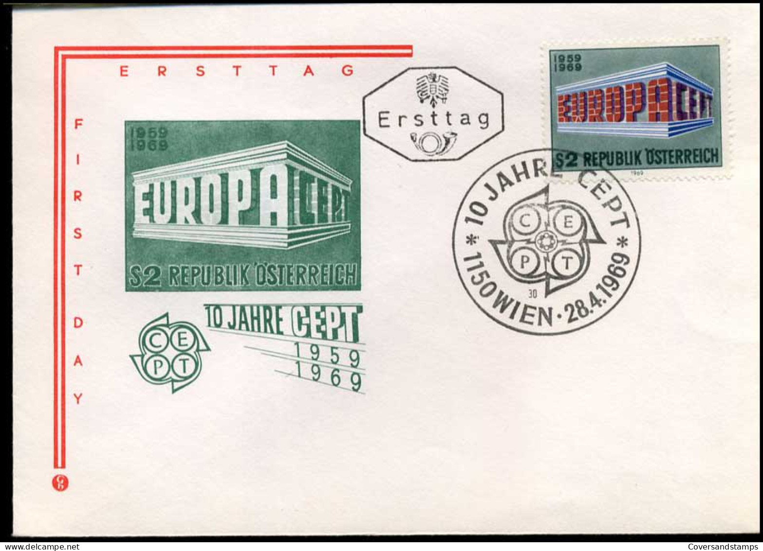 Oostenrijk - FDC - Europa CEPT - 1969