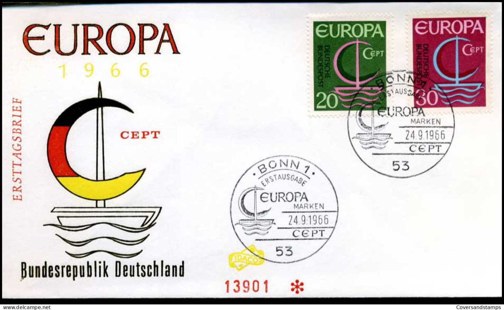 Bundespost - FDC - Europa CEPT - 1966