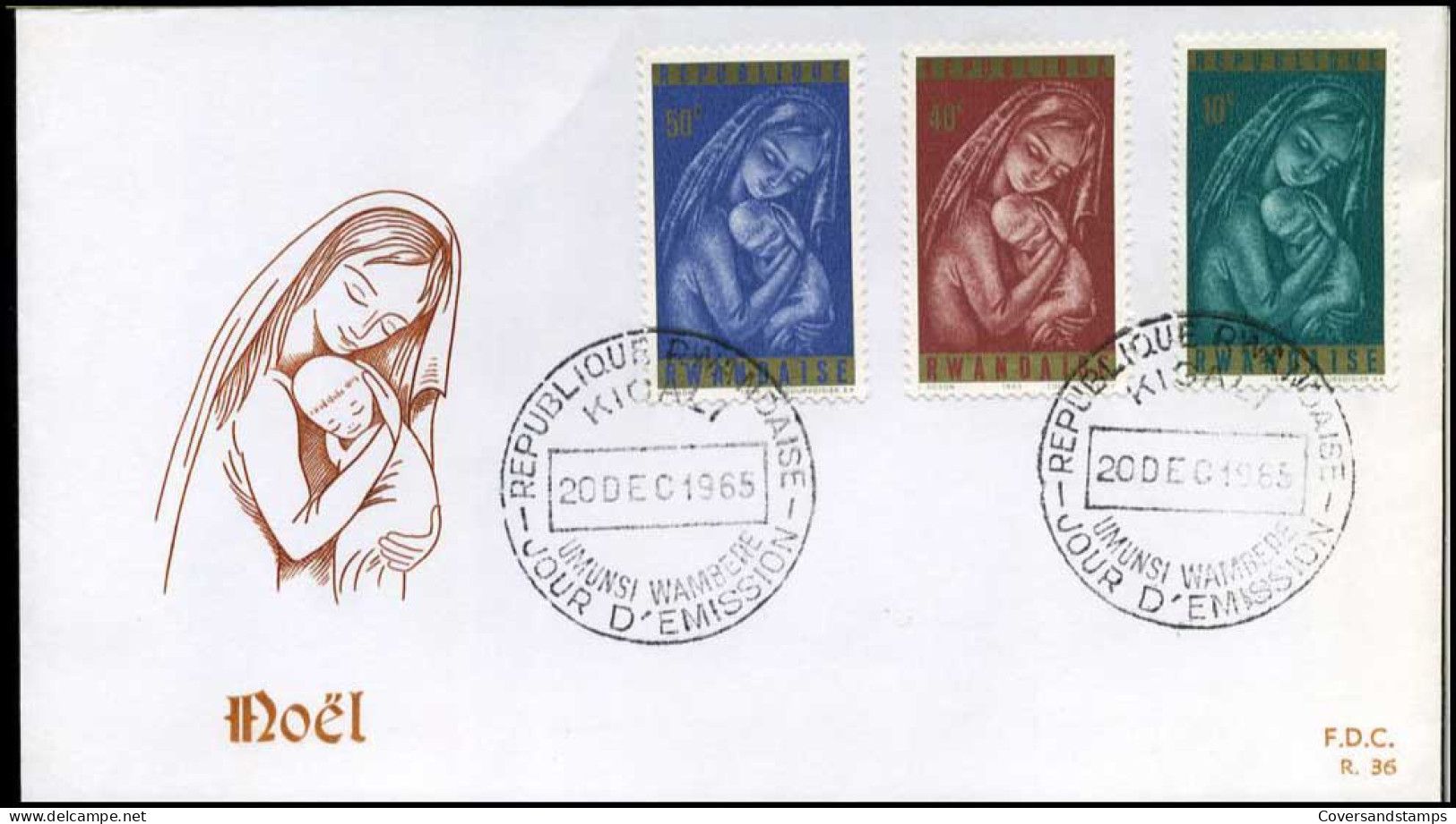 Rwanda - FDC - Kerstmis / Noël - 1962-1969