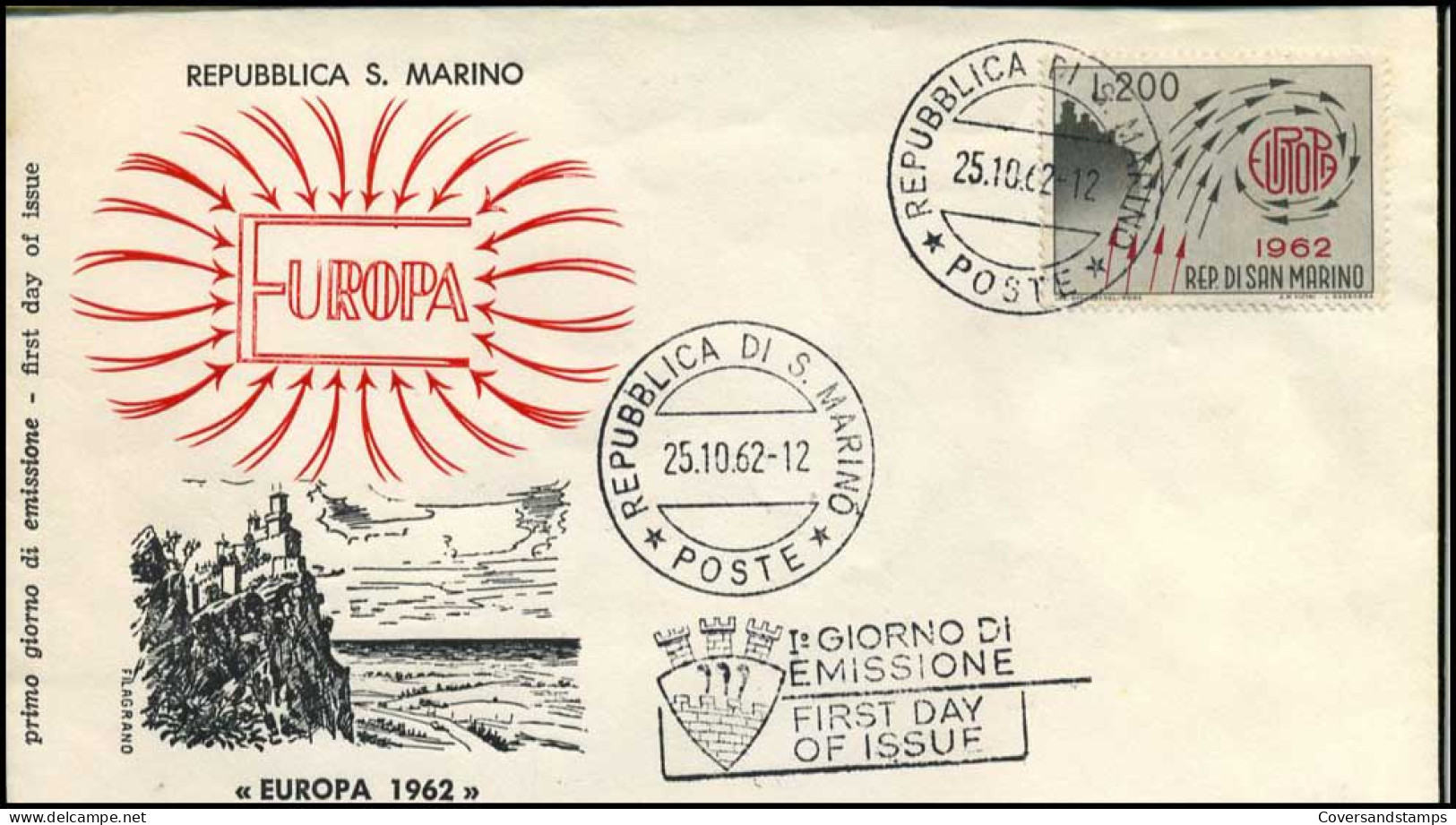 San Marino - FDC - Europa CEPT 1962 - 1962