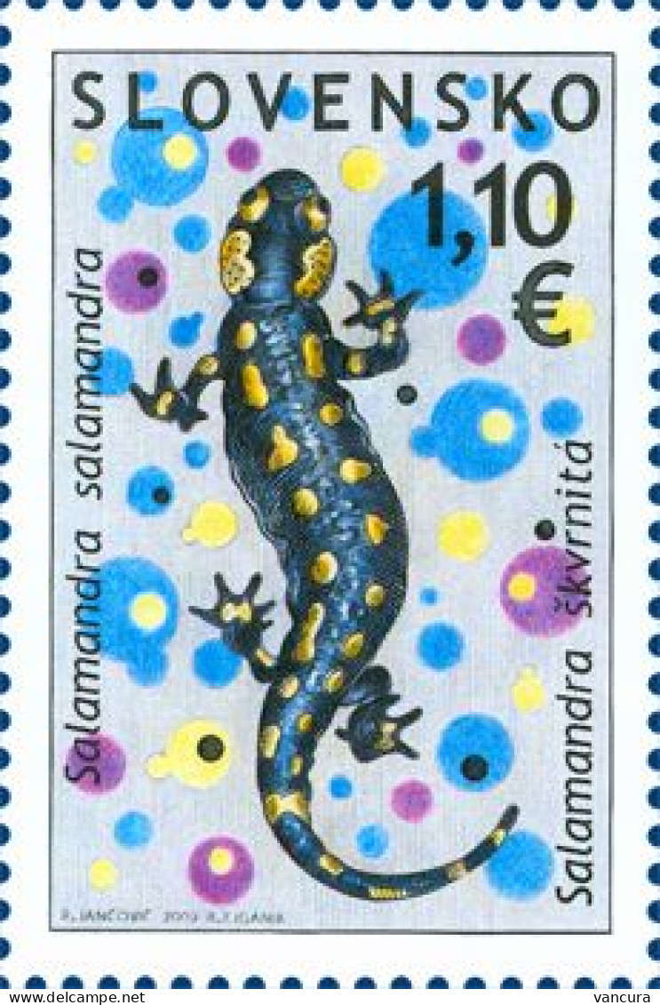 461-2 Slovakia Protected Animals - Turtle And Newt 2009 - Tortugas