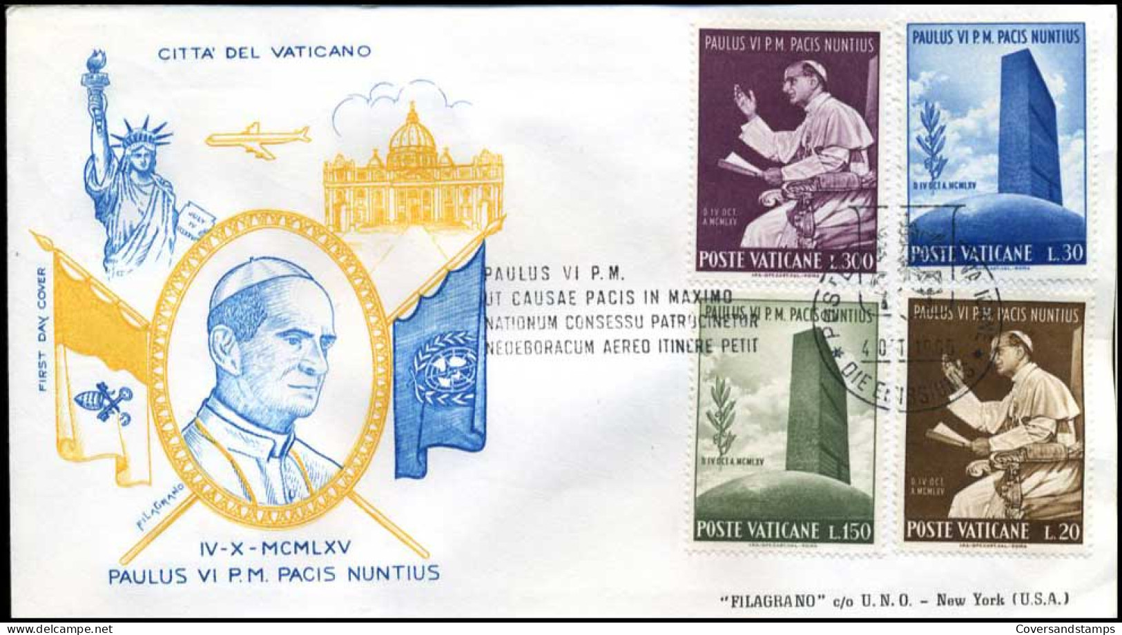 Vatikaan - FDC -  Paulus VI P.M. Pacis Nuntius - FDC