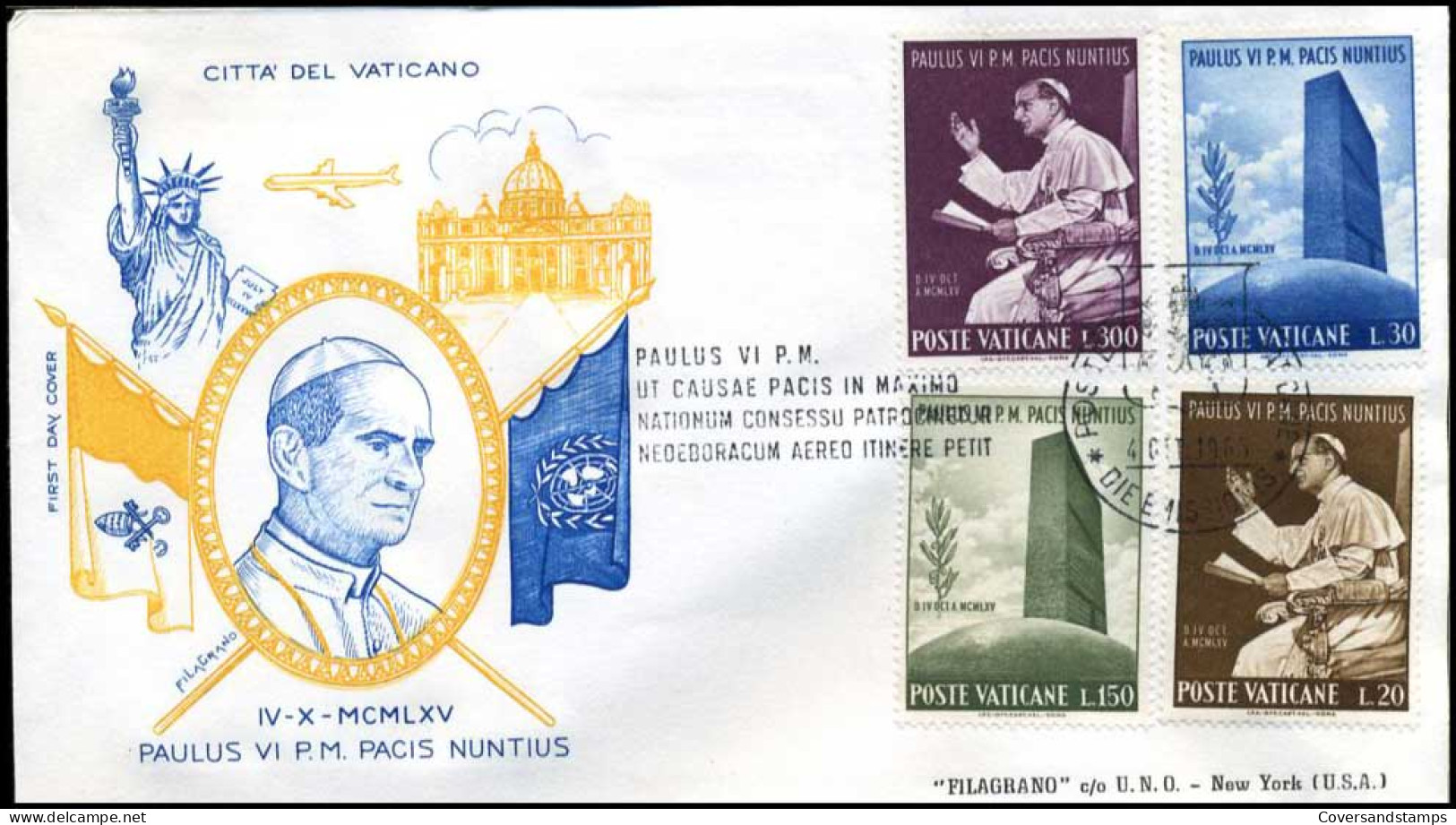 Vatikaan - FDC -  Paulus VI P.M. Pacis Nuntius - FDC
