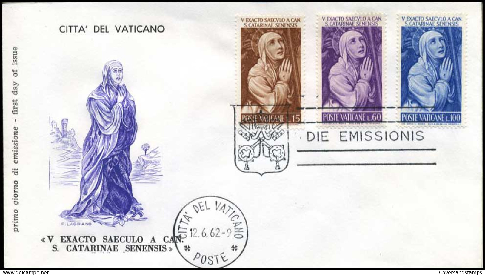 Vatikaan - FDC - V° Centenario Canonizzazione Di S. Caterina Da Siena - FDC