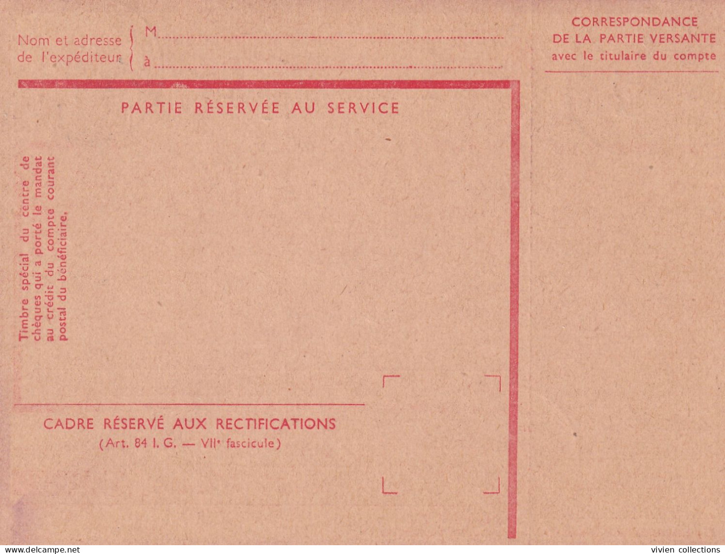 France Cours D'instruction Cours Pratique Orléans Loiret 1954 Mandat Carte De Versement Francs CFA Pour Dakar Sénégal - Instructional Courses