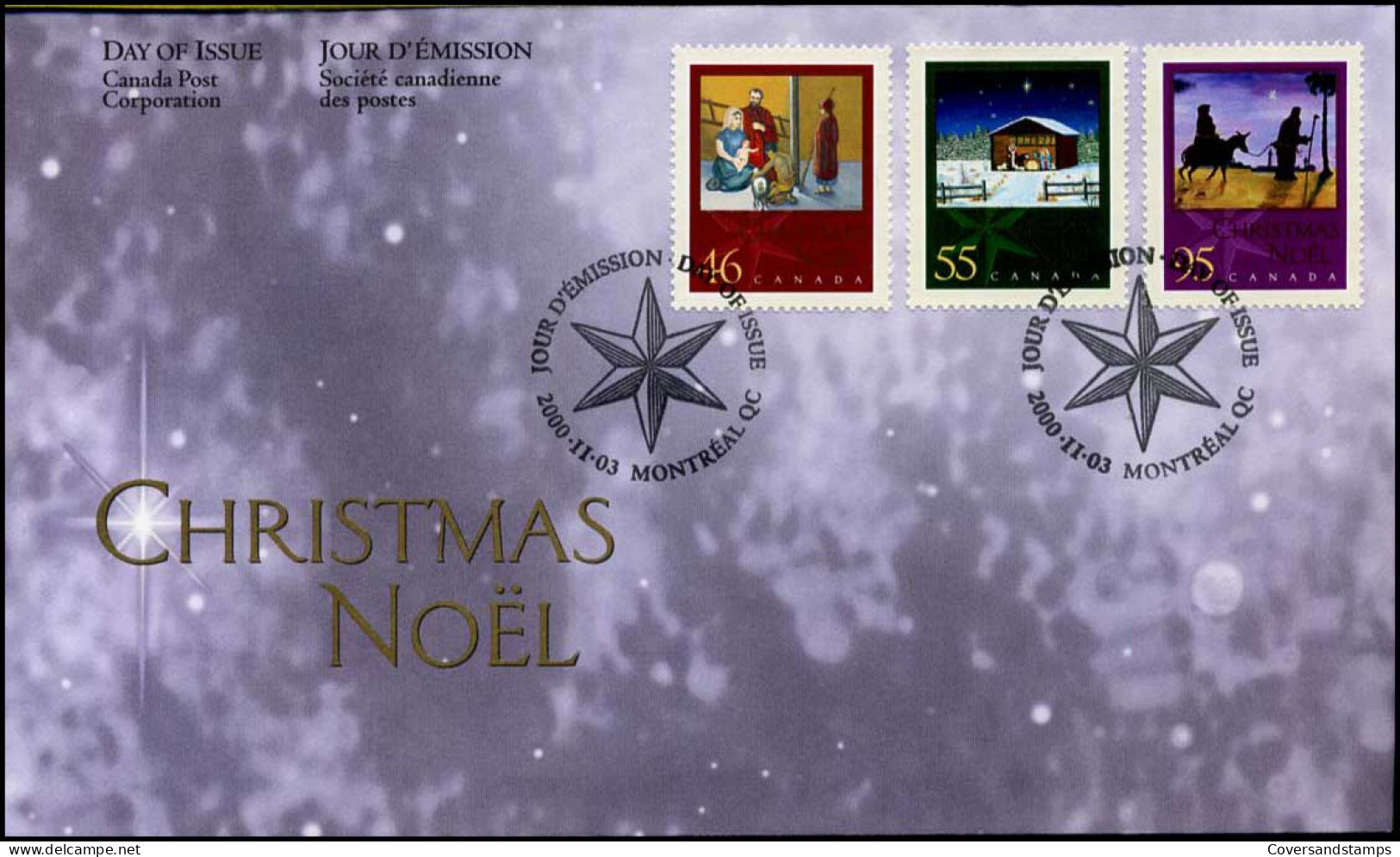 Canada - FDC - Christmas - 1991-2000