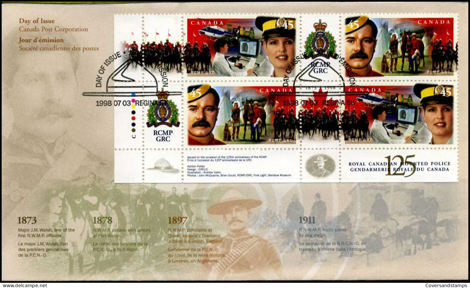Canada - FDC - Royal Canadian Mounted Police - 1991-2000