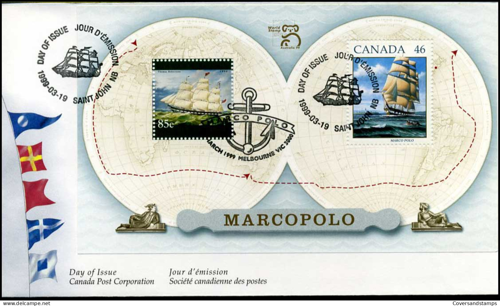 Canada - FDC - Marco Polo, Ships - 1991-2000