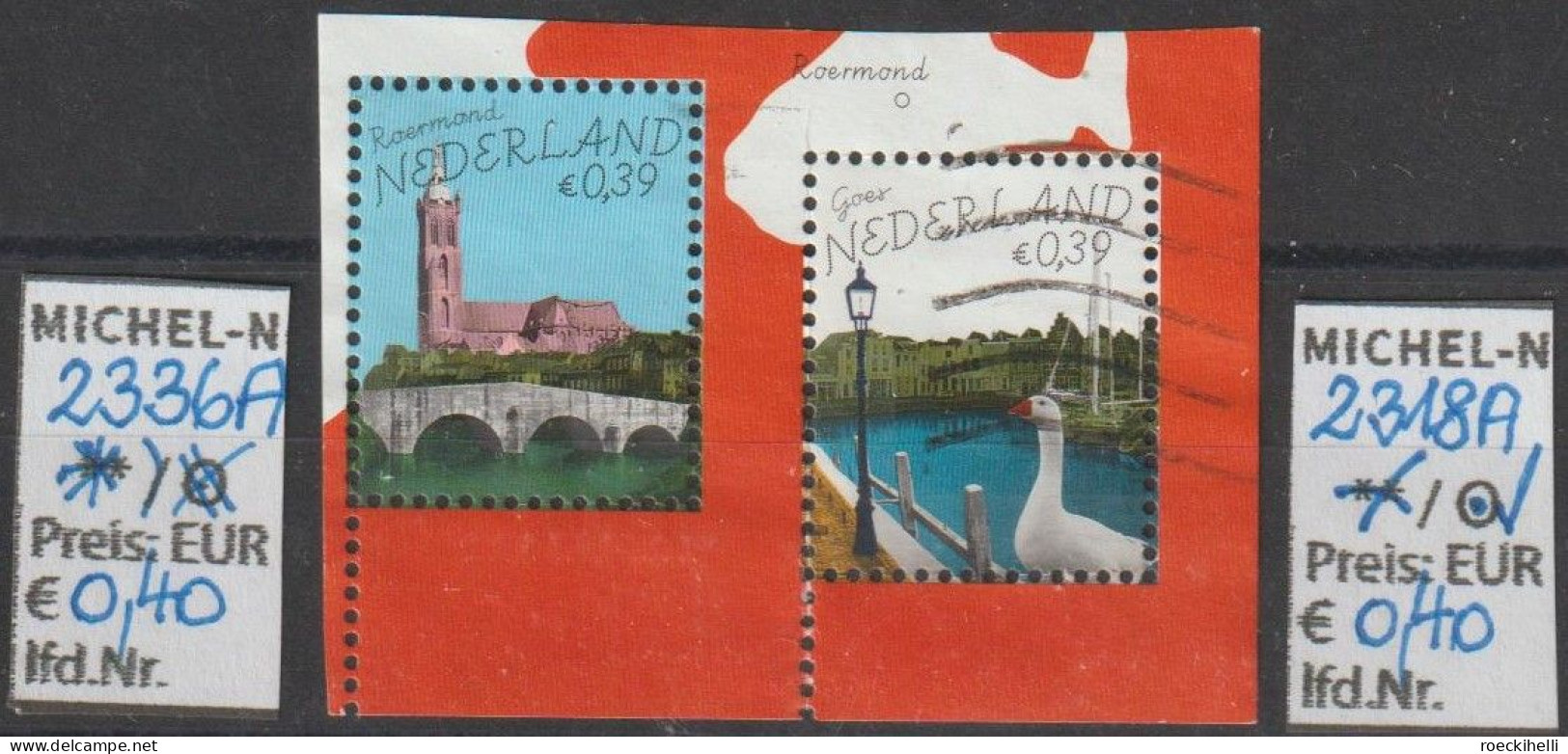 2005 - NIEDERLANDE - SM "Schöne Niederlande" 2x 0,65 € Mehrf. - S.Scan  (2318Ao + 2336Ao Nl) - Used Stamps