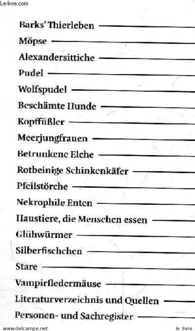 Kat Menschiks & Des Diplombiologen Doctor Rerum Medicinalium Mark Beneckes Illustrirtes Thierleben + Envoi De L'auteur - - Signierte Bücher