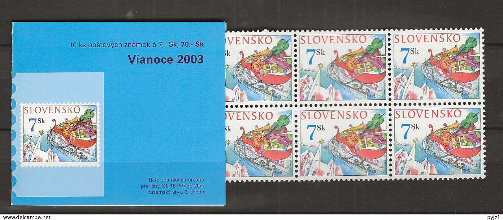 2003 MNH Slovakia Booklet Mi 48 Postfris** - Nuevos