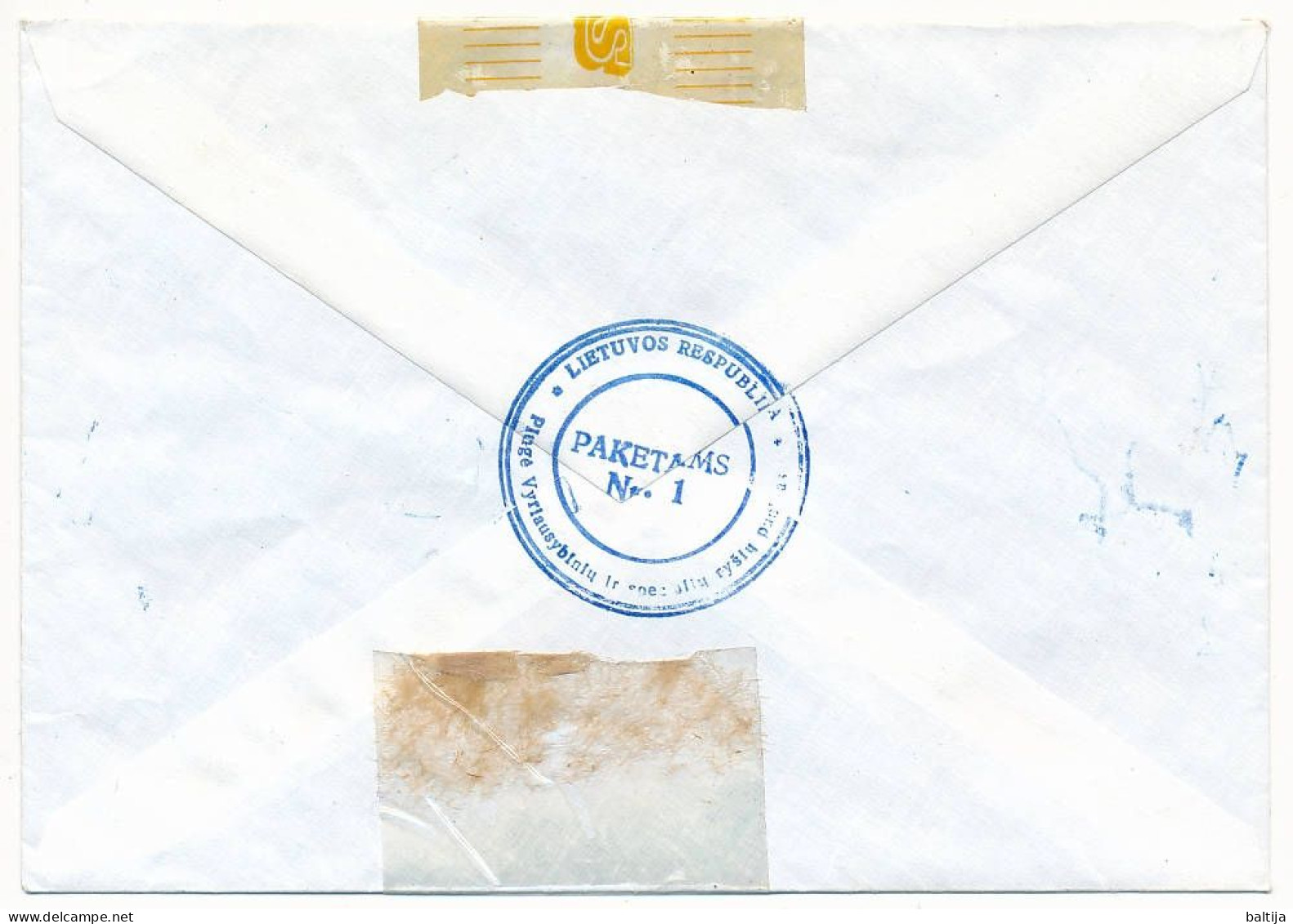 Lithuania, Domestic Postal Courier Cover - 1990's, Plungė - Lituania