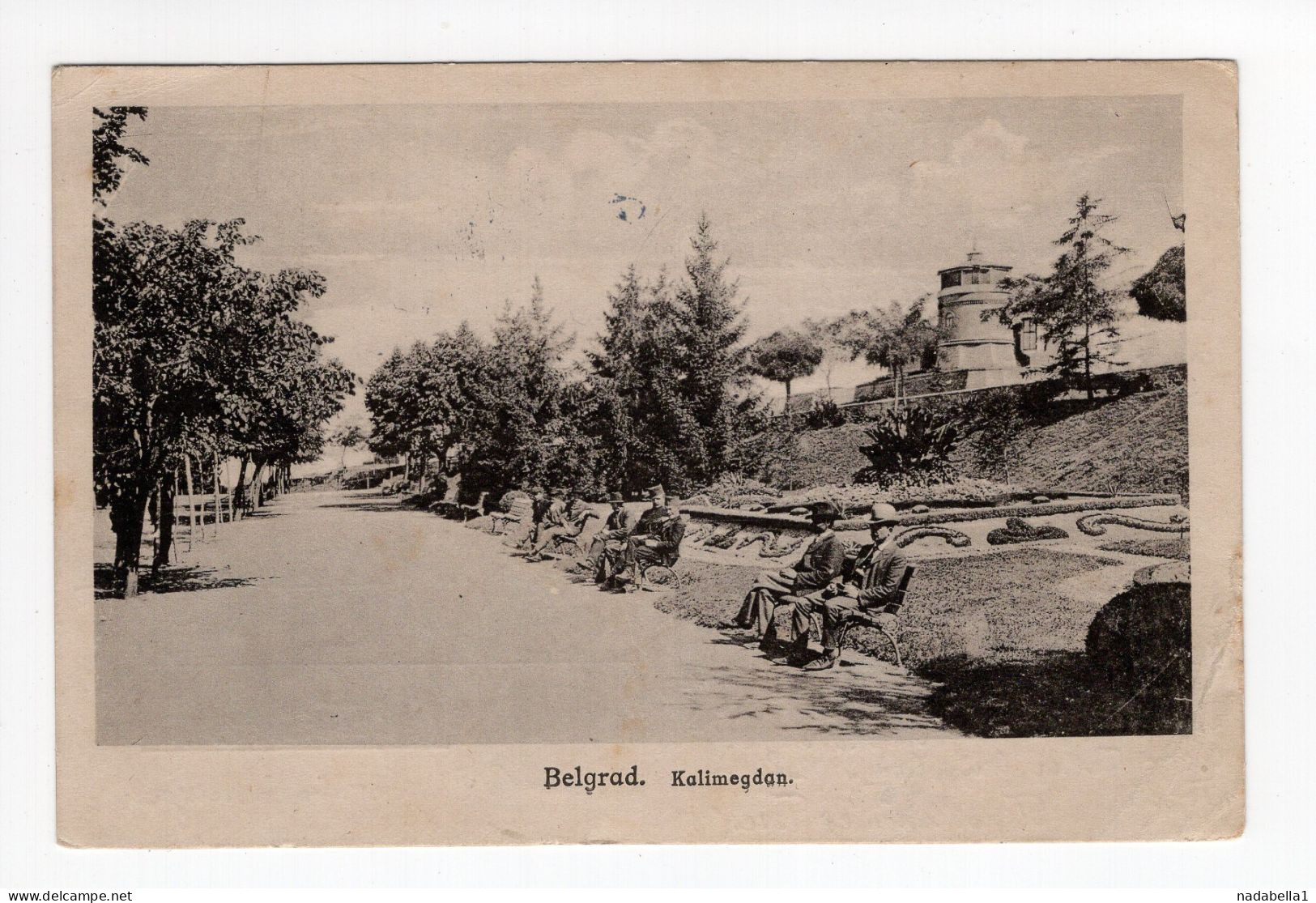 1919. KINGDOM OF SHS,SERBIA,BELGRADE,KALEMEGDAN,POSTCARD USED TO CETINJE - Yougoslavie