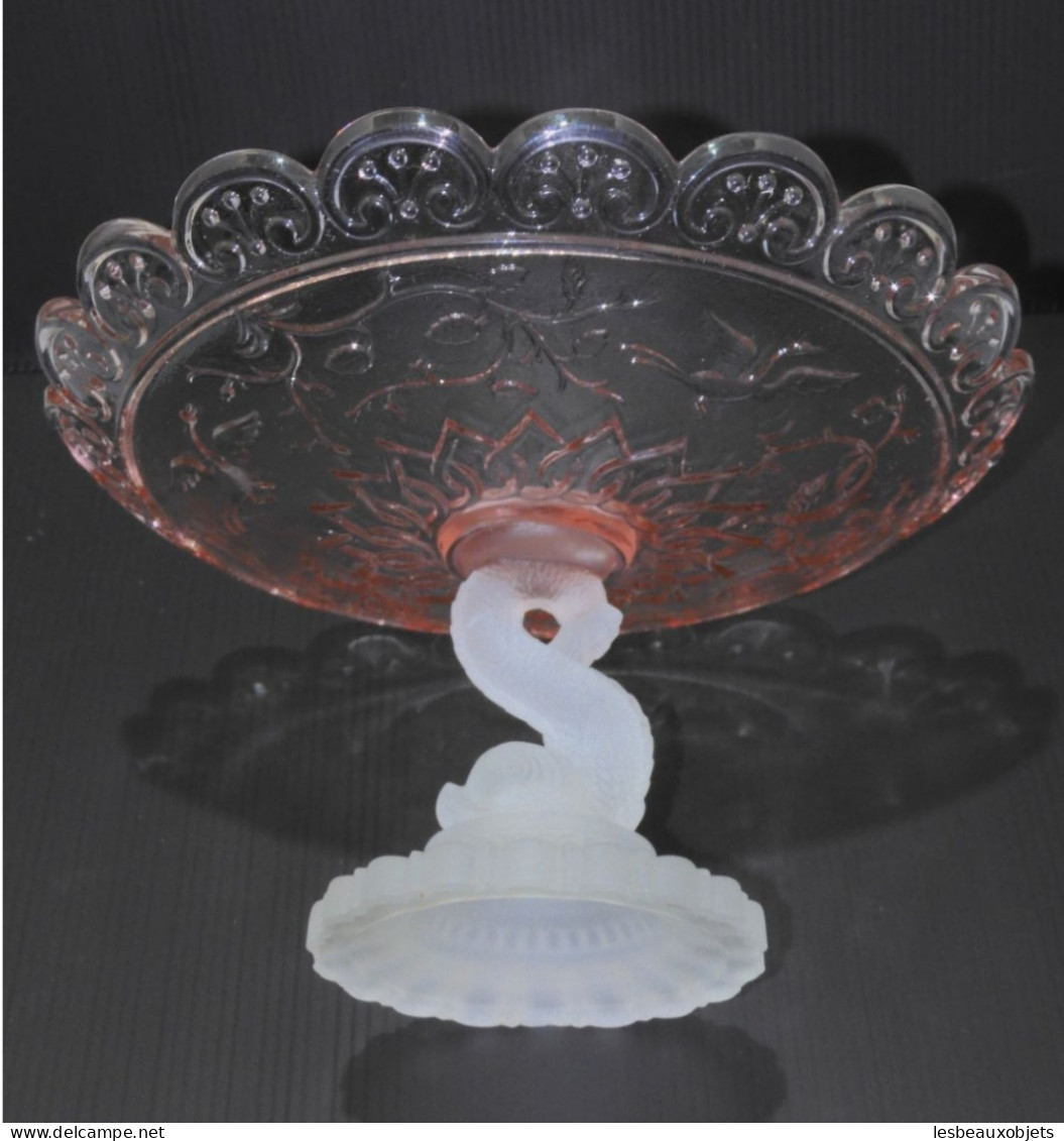 -BELLE COUPE/PIED CRISTAL BACCARAT PIED DAUPHIN COUPE ROSE Mod. Renaissance  E