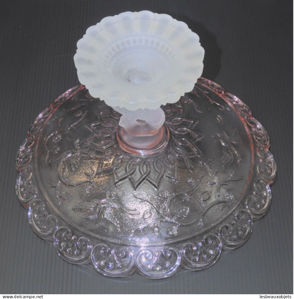 -BELLE COUPE/PIED CRISTAL BACCARAT PIED DAUPHIN COUPE ROSE Mod. Renaissance  E