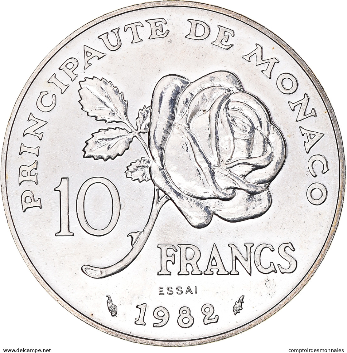 Monnaie, Monaco, 10 Francs, 1982, ESSAI, SPL, Argent, Gadoury:MC158, KM:E73 - 1960-2001 Francos Nuevos