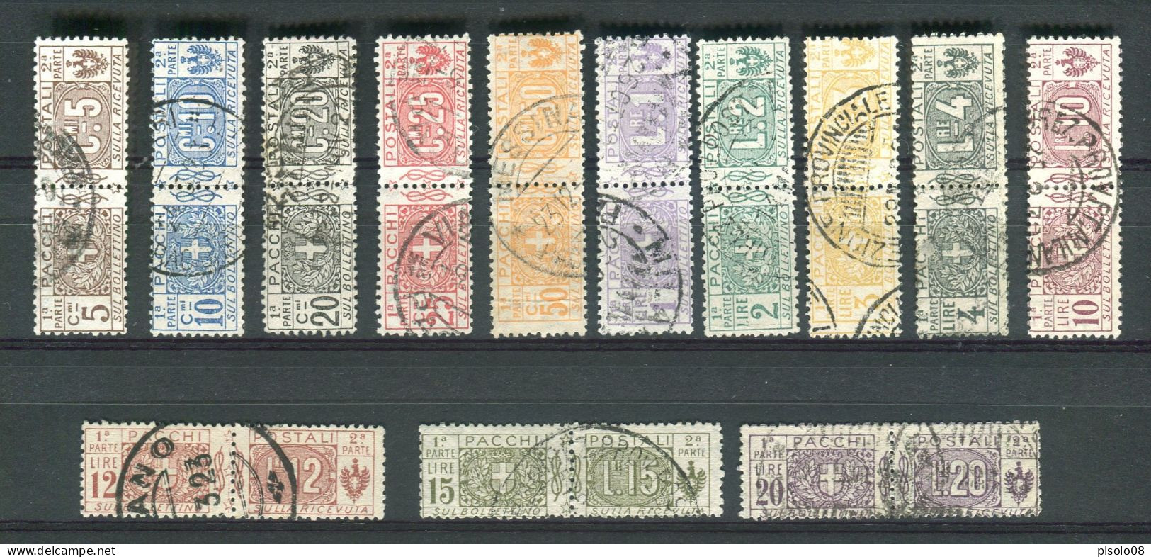 REGNO 1914-22 PACCHI POSTALI  SERIE CPL. USATA - Paketmarken