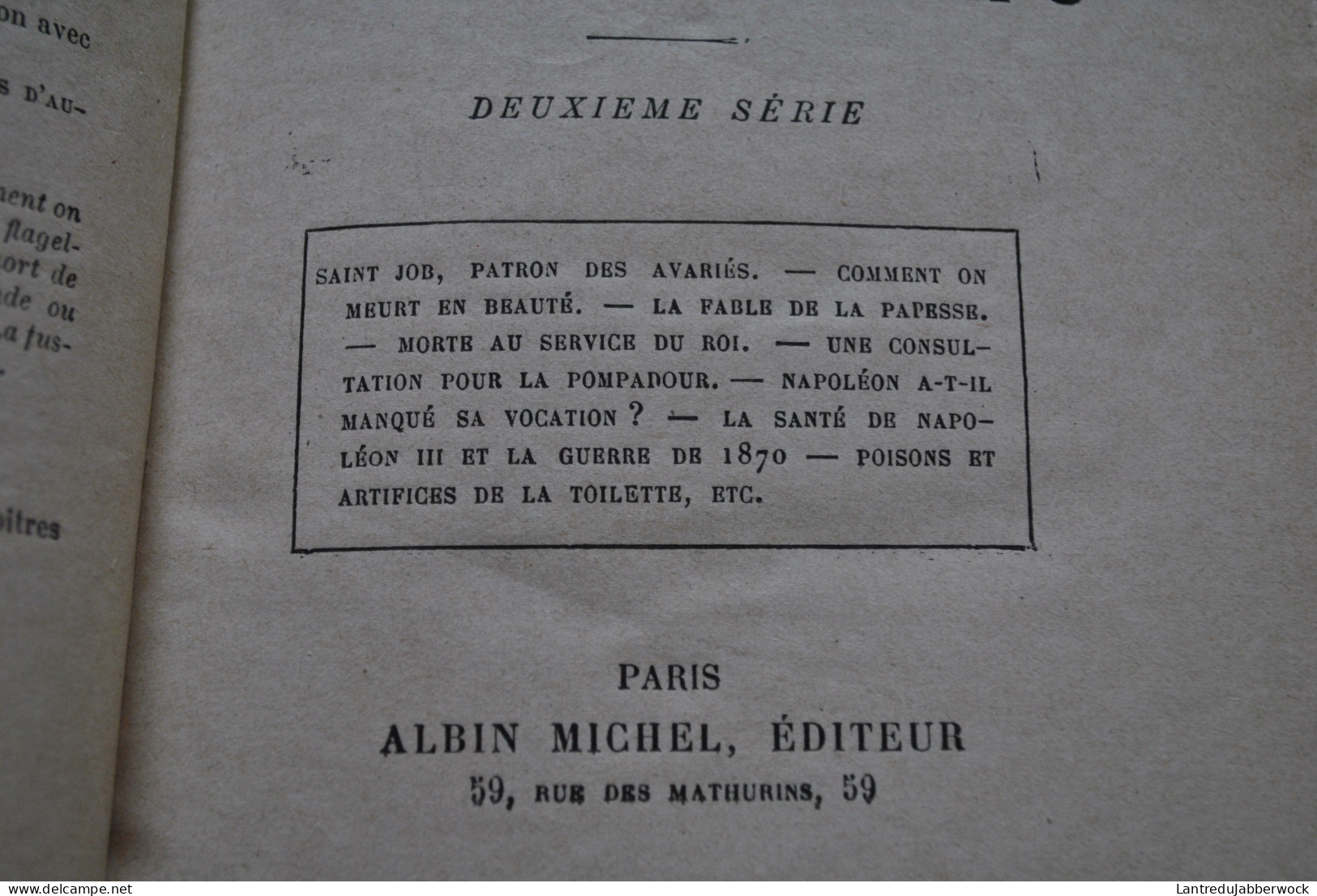 DOCTEUR CABANES LES INDISCRETIONS DE L'HISTOIRE Volumes 1 2 3 5 6 RARE RELIURE CUIR liseré doré Albin Michel début XXè