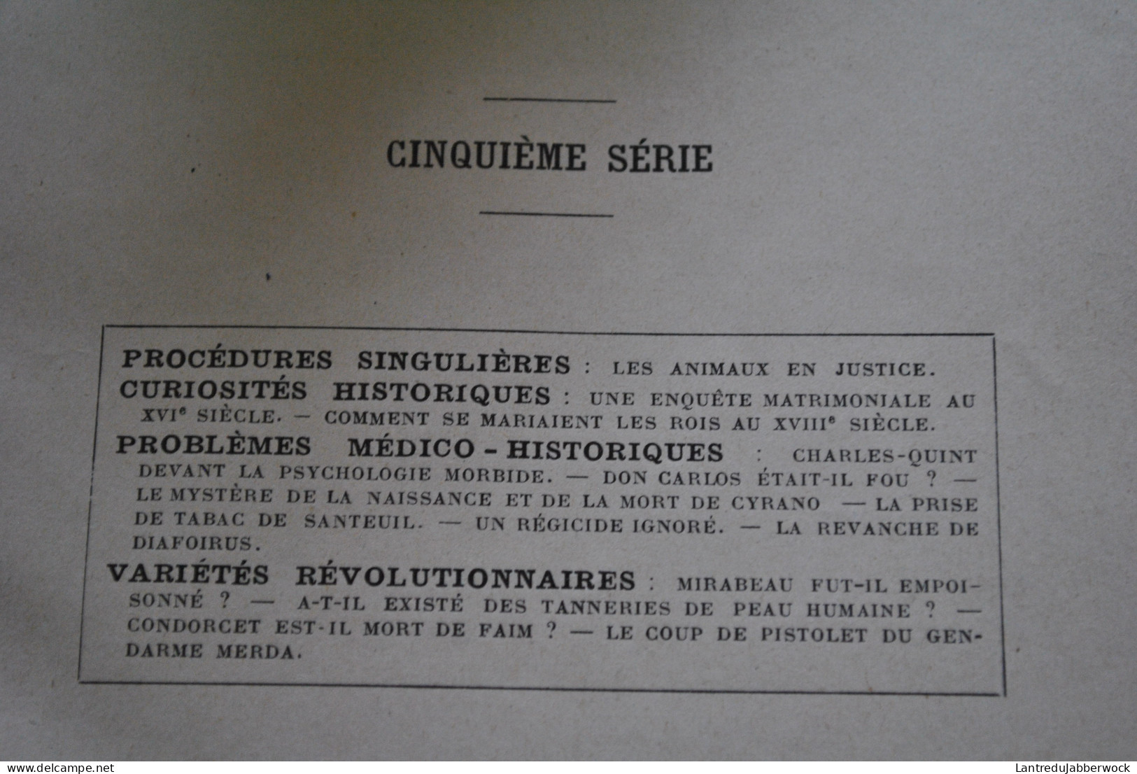 DOCTEUR CABANES LES INDISCRETIONS DE L'HISTOIRE Volumes 1 2 3 5 6 RARE RELIURE CUIR liseré doré Albin Michel début XXè