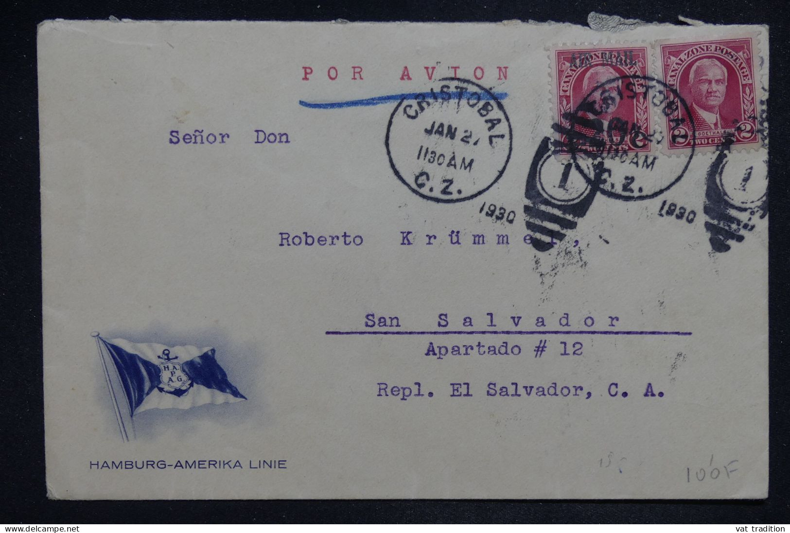 PANAMA - Lettre Par Avion De Panama Pour Le San Salvador - 1930 - A 2782 - Panama