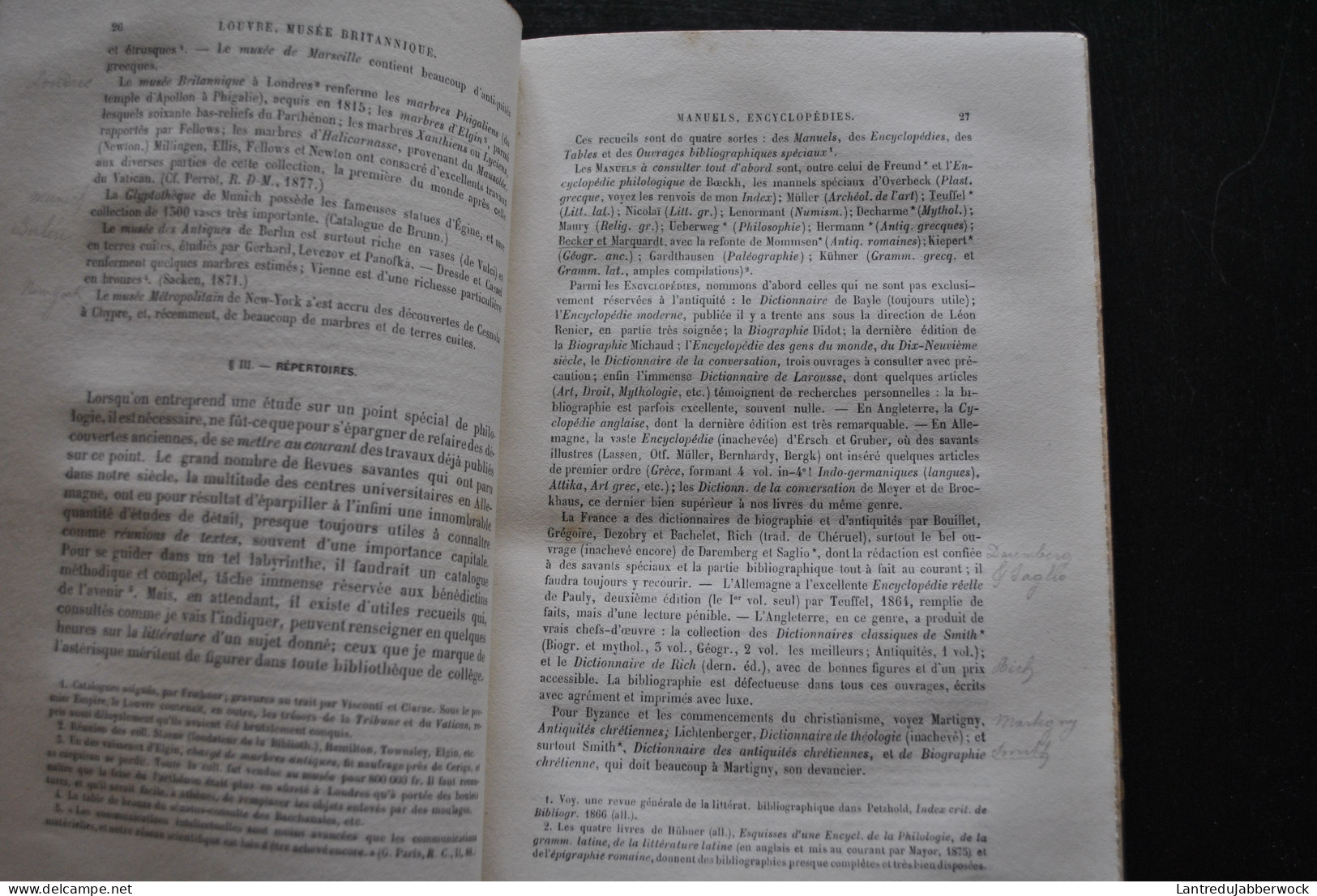 REINACH Salomon MANUEL DE PHILOLOGIE CLASSIQUE D'APRES LE TRIENNIUM PHILOLOGICUM DE W. FREUND 1880 université rare 