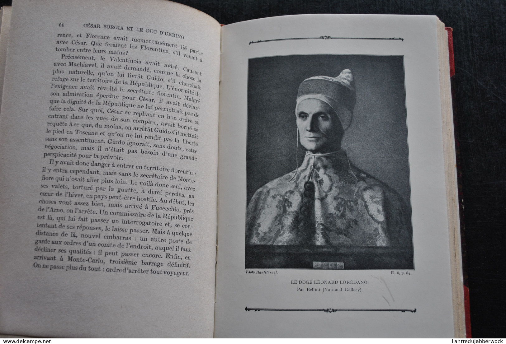 SIZERANNE (Robert De La) César Borgia Et Le Duc D'Urbino 1502 1503 Hachette 1924 Reliure Cuir Les Masques Et Les Visages - 1901-1940