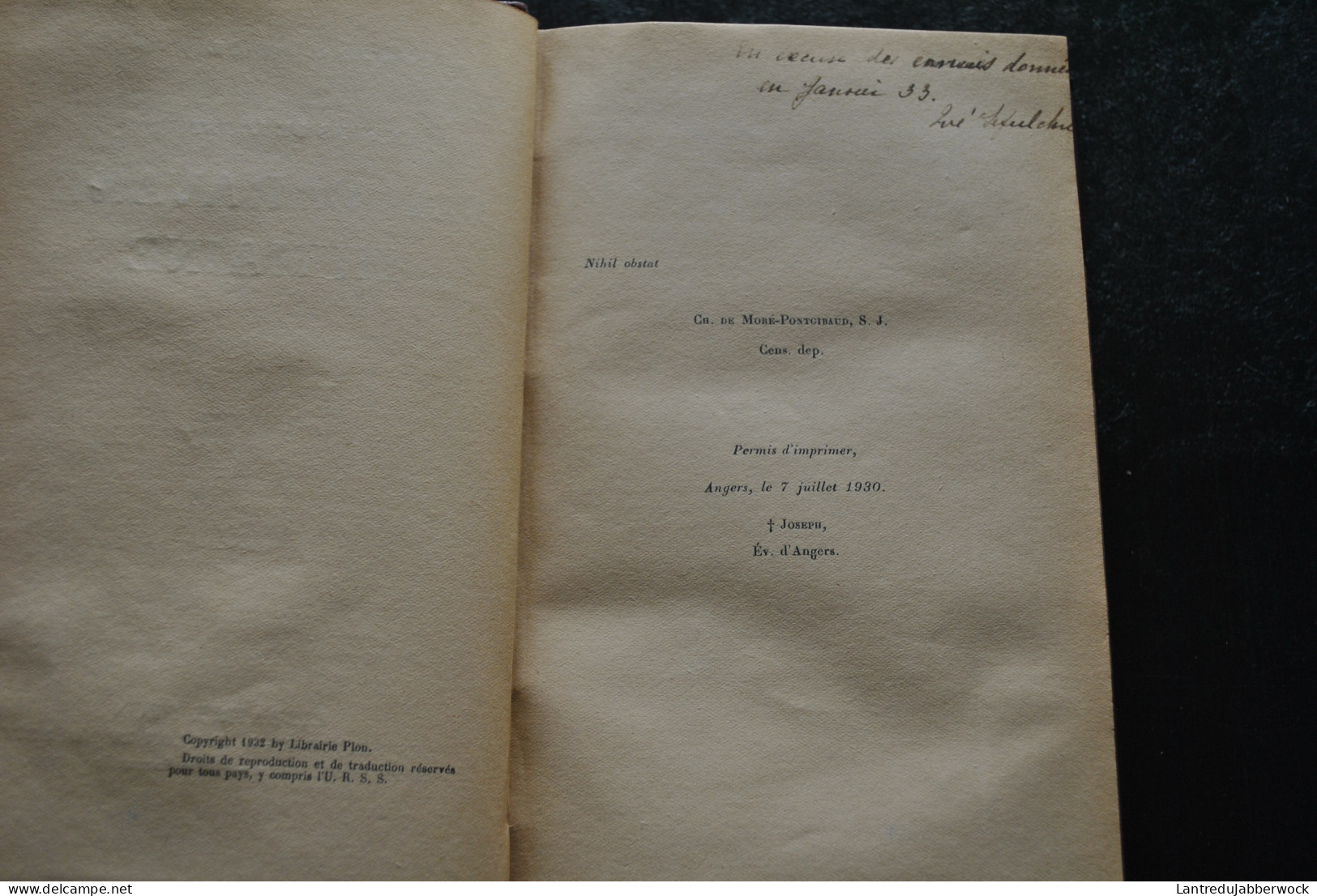 Comte J. DU PLESSIS Le Sens De L'histoire La Caravane Humaine Librarie Plon 1932 RARE Belle Reliure Cuir Christianisme - 1901-1940