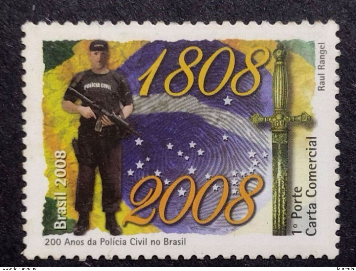D6366  Police - Gendarmeríe - Brasil 2008 MNH - Free Shipping - (see Description) - 1,75 - Policia – Guardia Civil
