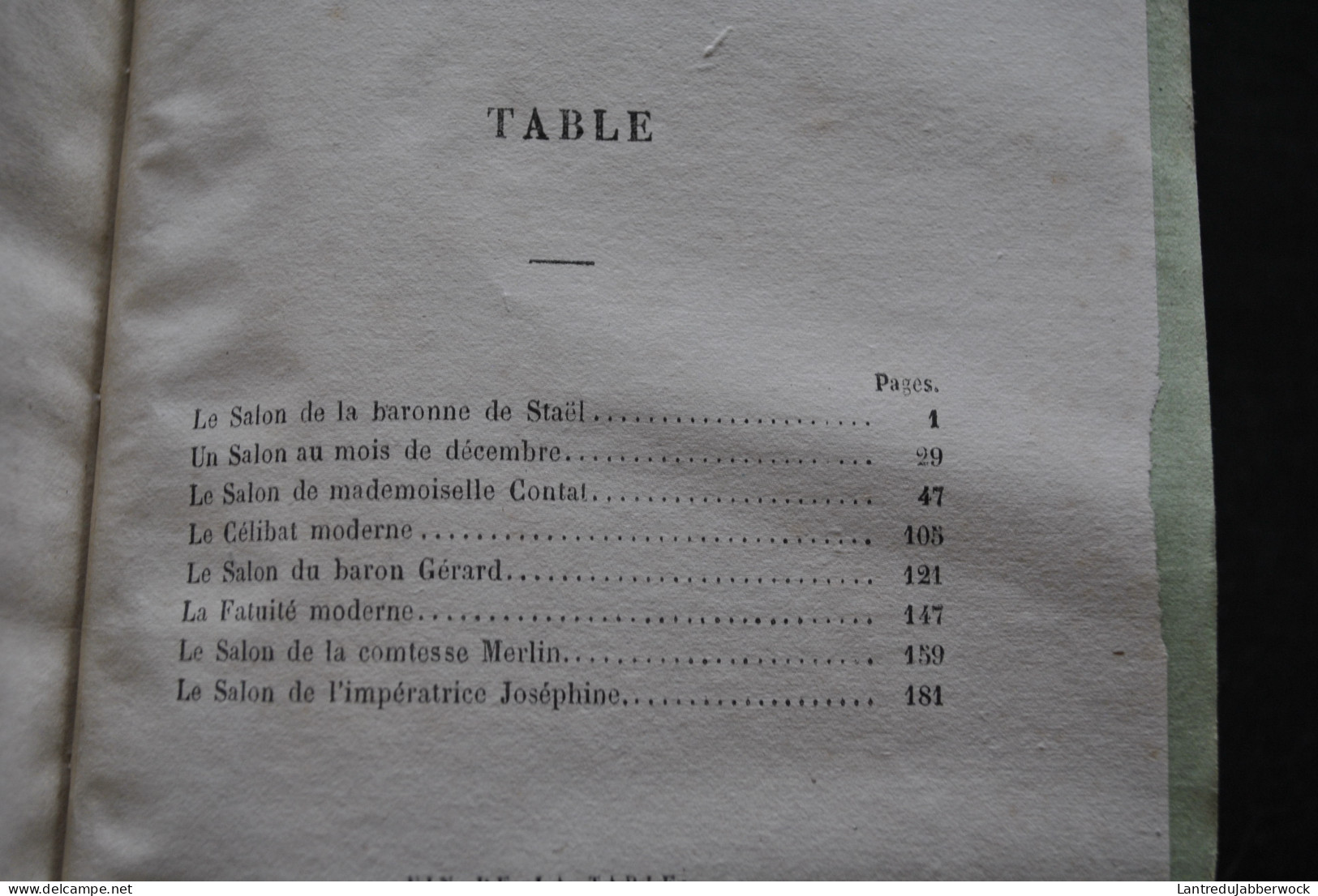 SALONS CELEBRES PAR SOPHIE GAY MICHEL LEVY FRERES 1864 Baronne de Stael Contal Baron Gérard Comtesse Merlin Impératrice