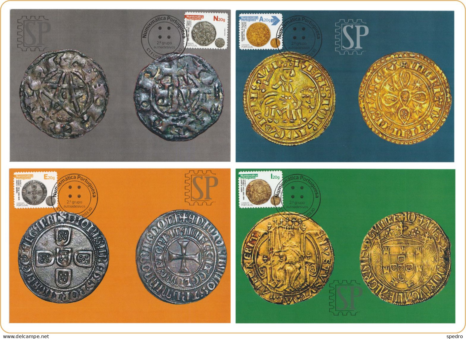 Portugal 2021 Postal Máximo Numismática Portuguesa Autoadesivos 2.º Grupo Coin Coins Moeda D. João II Maxicard Maximum - Tarjetas – Máximo