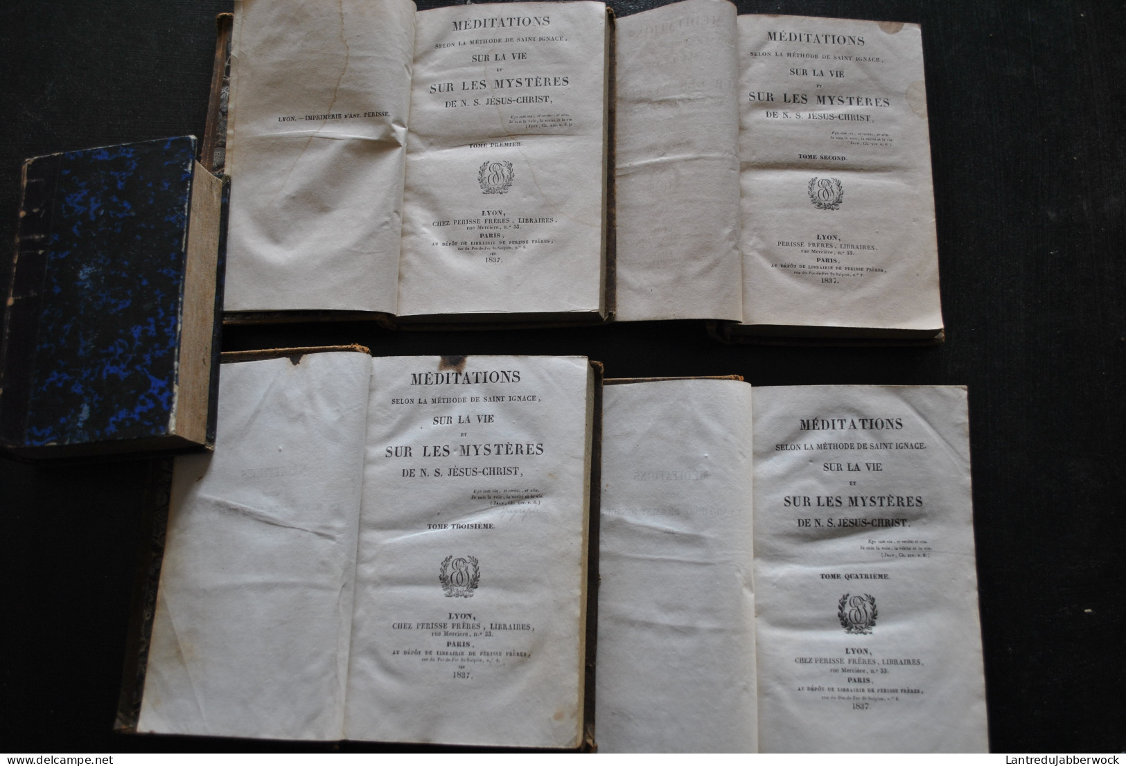 MEDITATIONS SELON LA METHODE DE SAINT IGNACE SUR LA VIE ET SUR LES MYSTERES DE N S JESUS CHRIST CHEZ PERISSE FRERES 1837 - 1801-1900