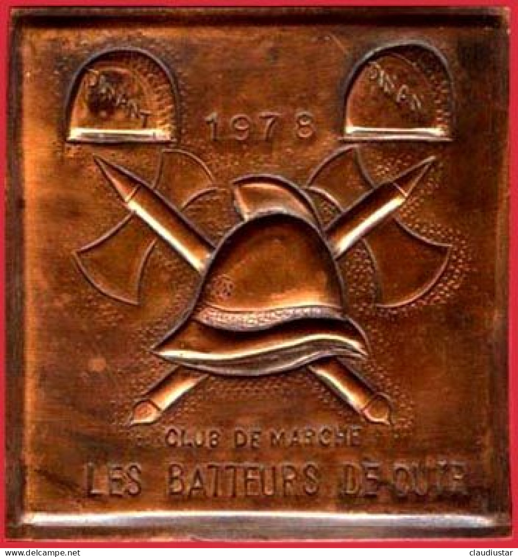 ** PLAQUE  POMPIERS  DINAN  1978 ** - Pompiers