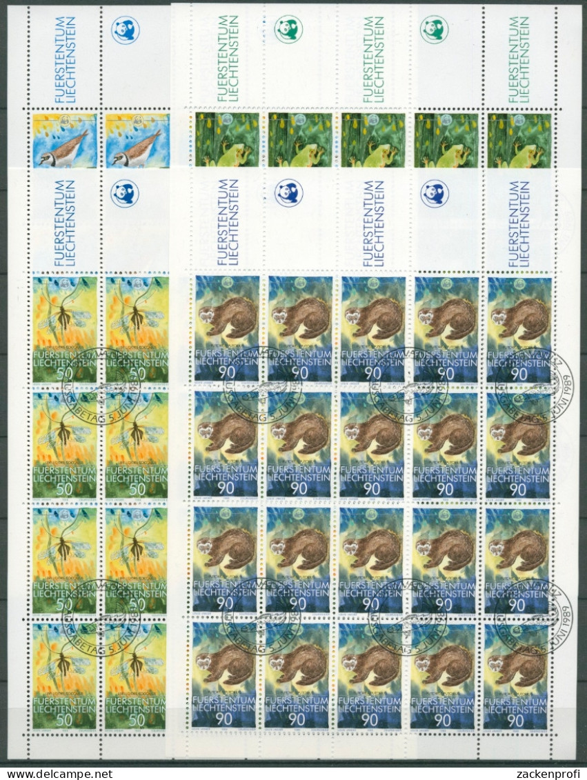 Liechtenstein 1989 Weltweiter Naturschutz Bogensatz 967/70 Gestempelt (C16314) - Blocks & Sheetlets & Panes