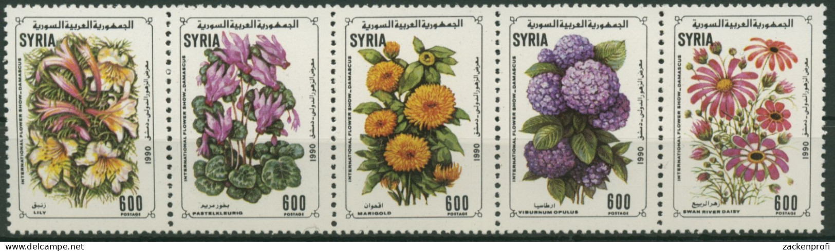 Syrien 1990 Internationale Blumenschau 1780/84 ZD Postfrisch (C30080) - Syria