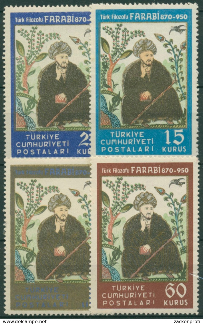 Türkei 1950 100. Todestag Von Abu Nasr Muhammad Al-Farabi 1266/69 Postfrisch - Unused Stamps