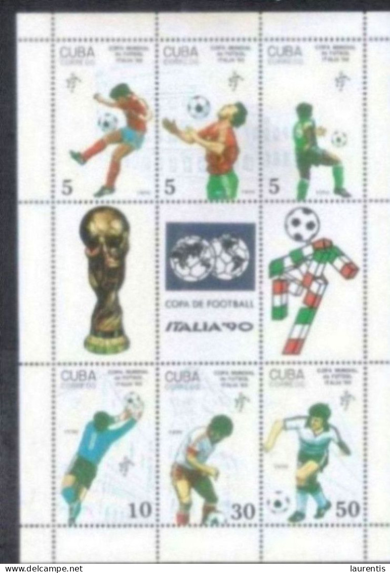 29623   Soccer - Football - Italia 90 Cup - Minisheet - MNH - Cb - 1,95 - 1990 – Italy