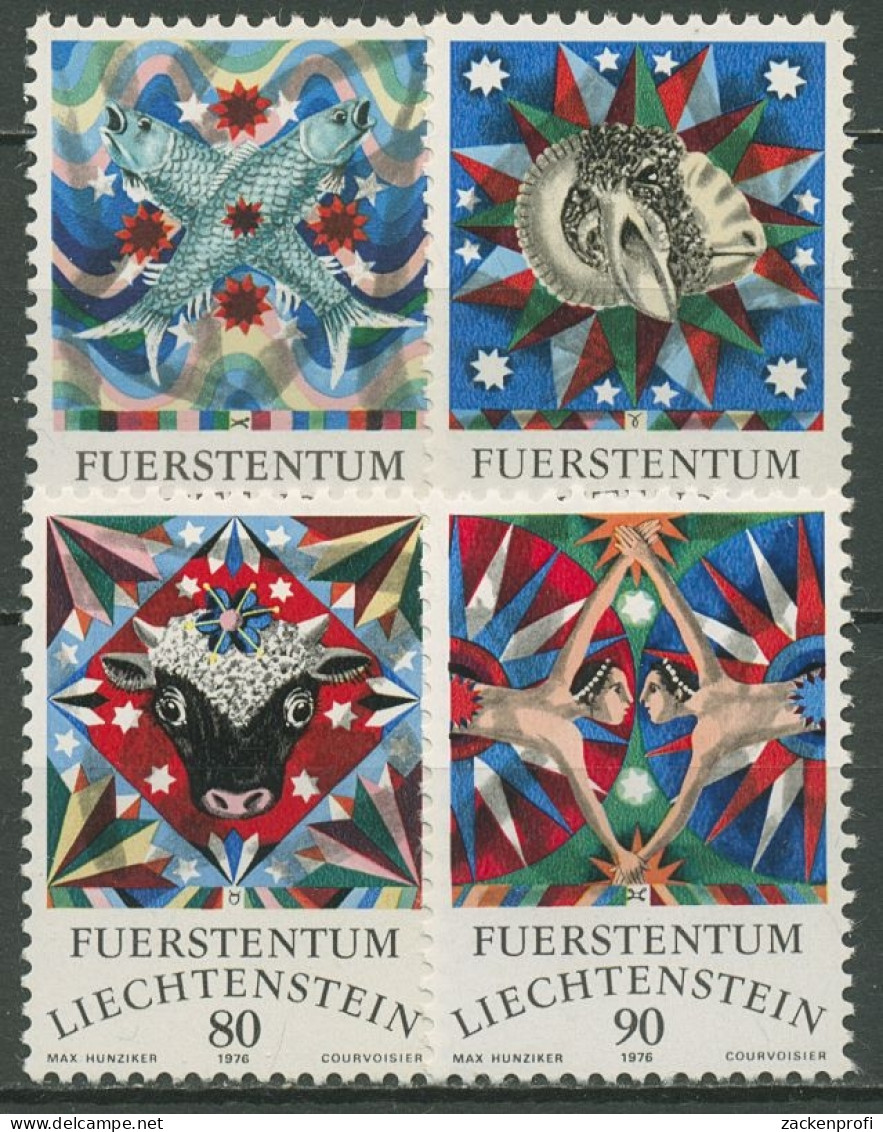 Liechtenstein 1976 Tierkreiszeichen 658/61 Postfrisch - Unused Stamps