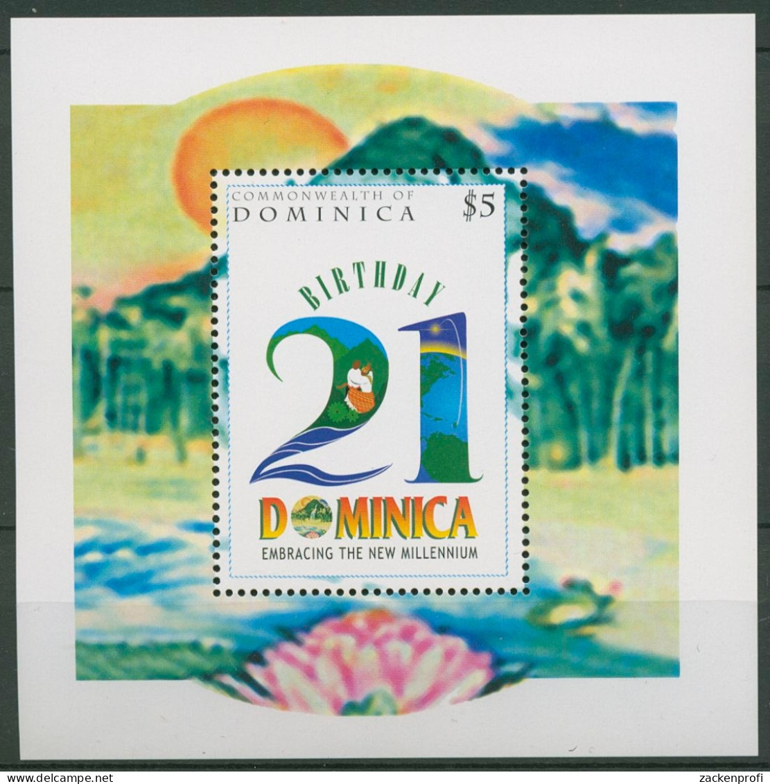 Dominica 1999 Festival-Kommission Emblem Block 388 Postfrisch (C94270) - Dominica (1978-...)