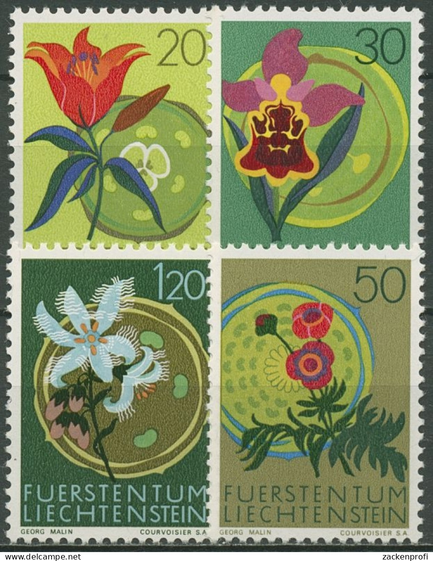Liechtenstein 1970 Naturschutz Pflanzen 521/24 Postfrisch - Nuevos