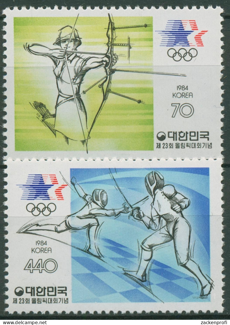 Korea (Süd) 1984 Olympia Sommerspiele Los Angeles 1377/78 Postfrisch - Corea Del Sur