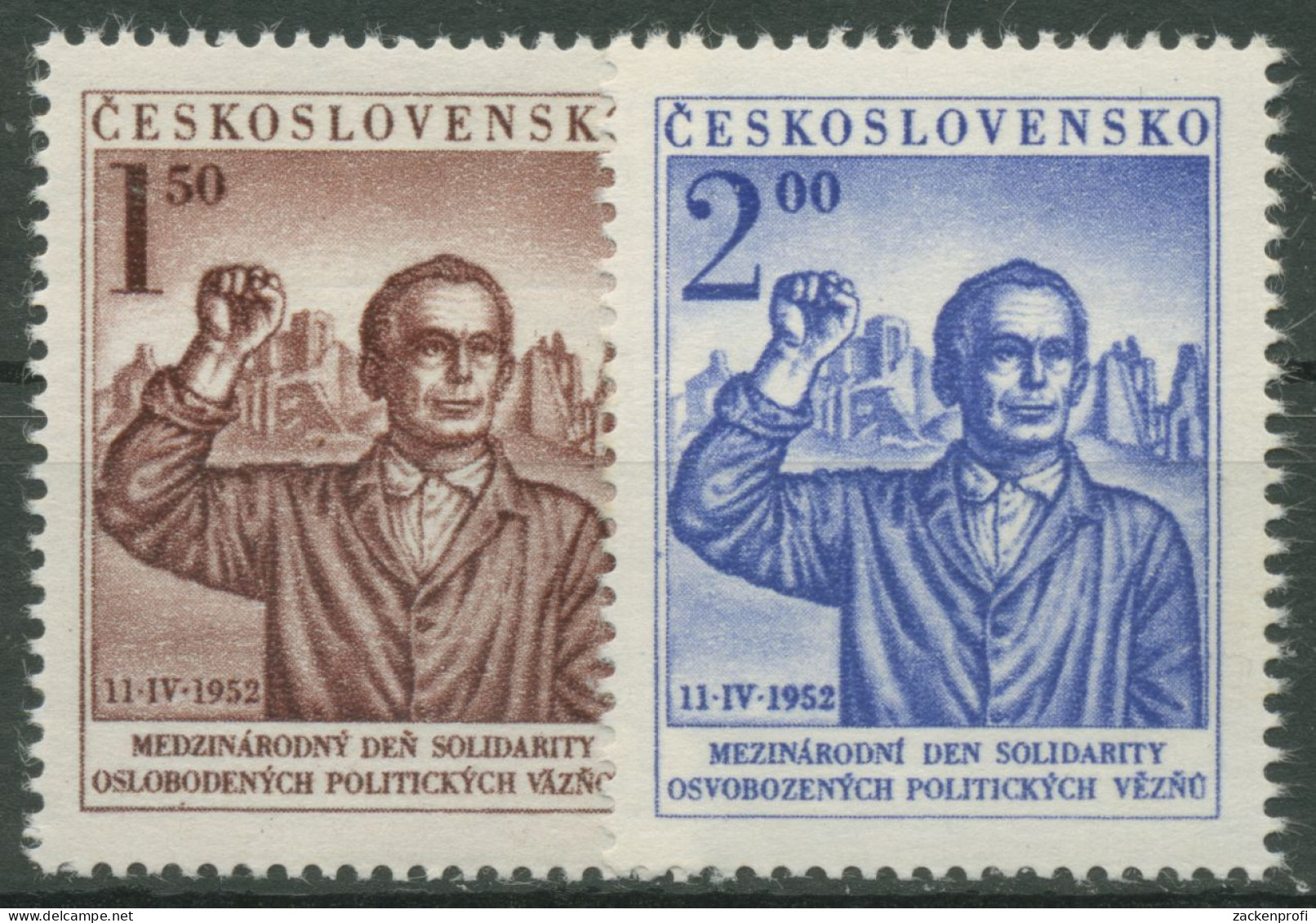 Tschechoslowakei 1952 Kampf Gegen Faschismus 719/20 Postfrisch - Unused Stamps