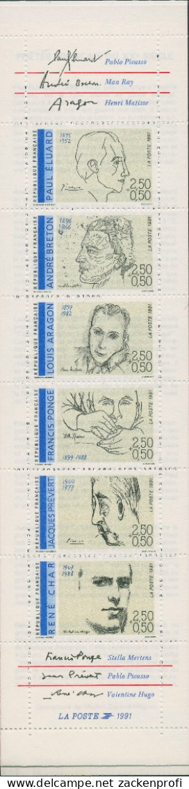 Frankreich 1991 Schriftsteller Zeichnung Markenheftchen MH 23 Postfrisch(C96388) - Bekende Personen