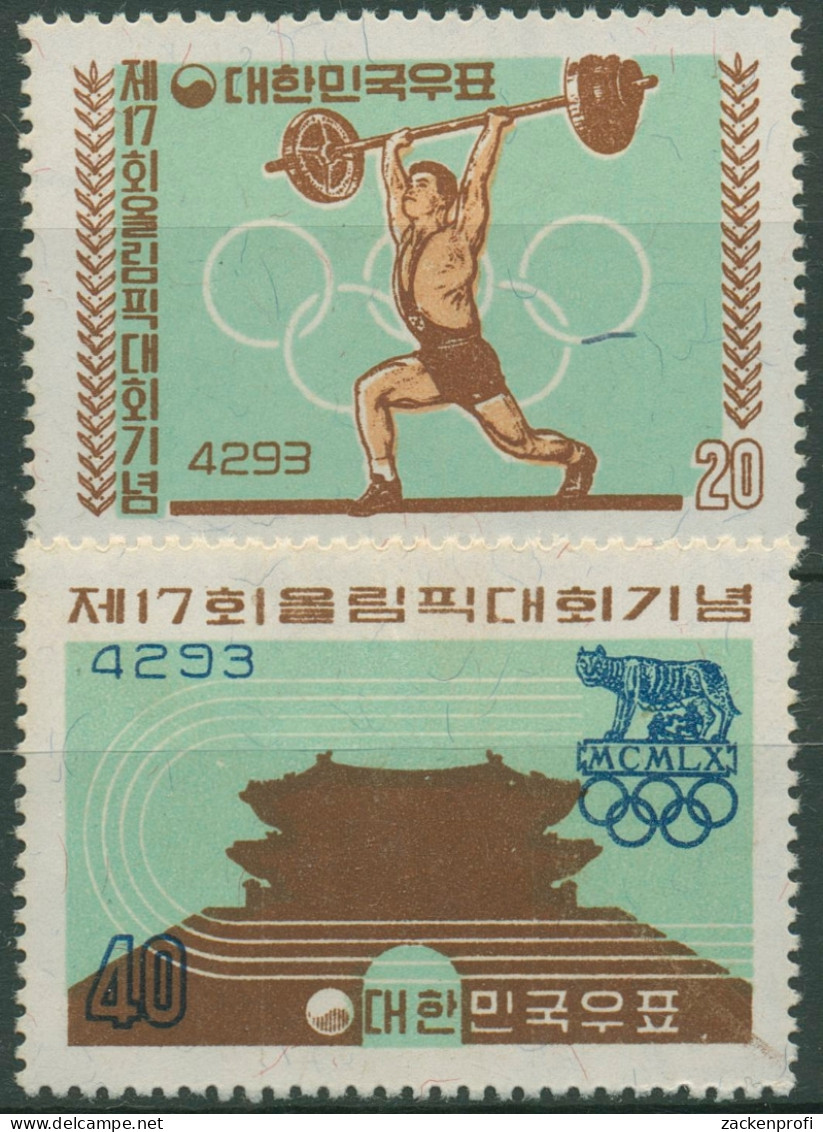 Korea (Süd) 1960 Olympia Sommerspiele Rom 307/08 Postfrisch - Corea Del Sud