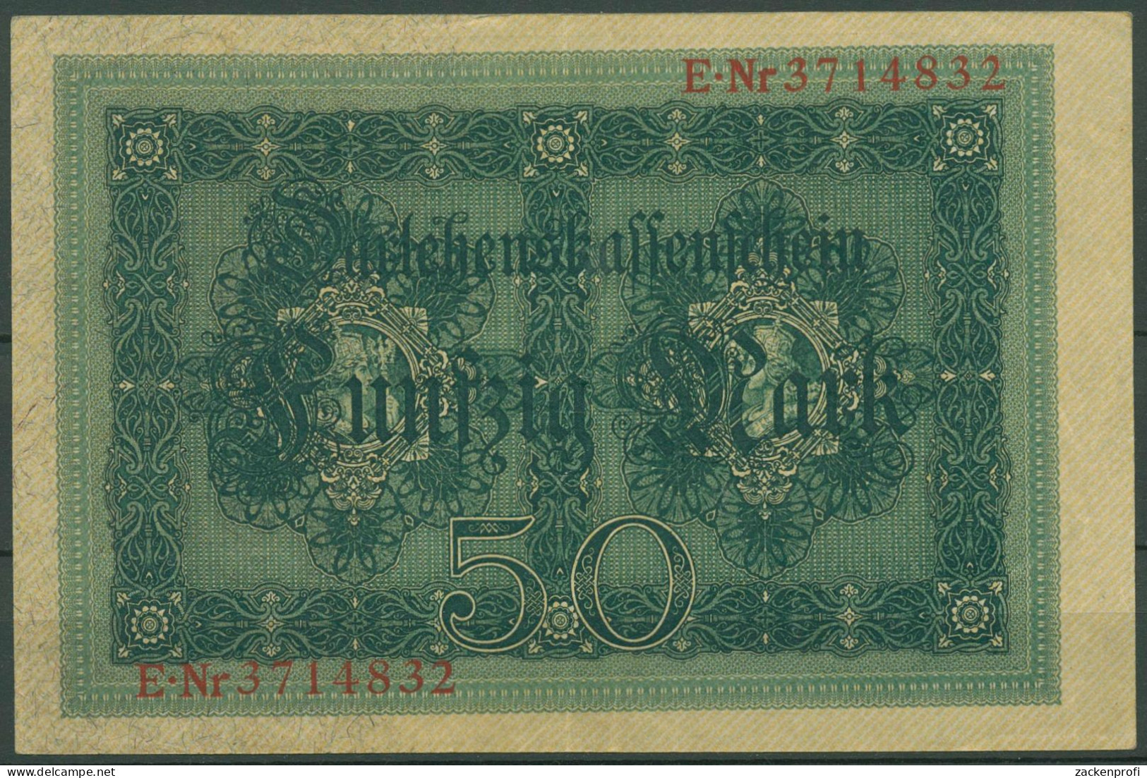 Dt. Reich 50 Mark 1914, Ro 50 B Leicht Gebraucht (K844) - 50 Mark