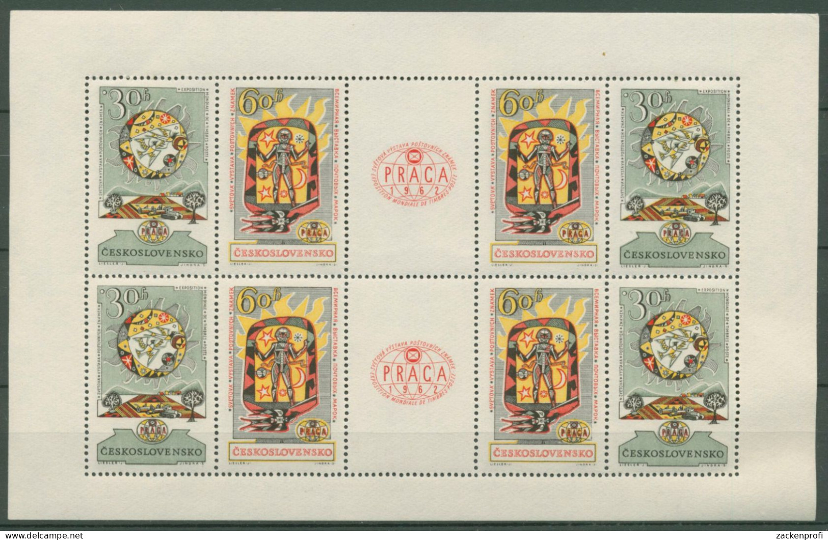 Tschechoslowakei 1962 PRAGA'62 Kleinbogen 1355/56 K Postfrisch (C62846) - Blocks & Sheetlets